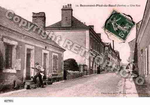 Ville de BEAUMONTPIEDDEBOEUF, carte postale ancienne