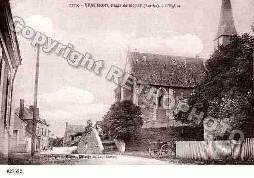 Ville de BEAUMONTPIEDDEBOEUF, carte postale ancienne