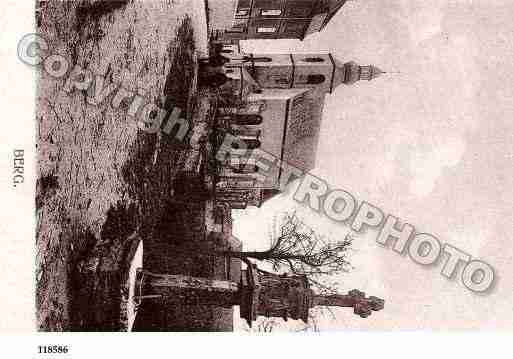 Ville de BERGSURMOSELLE, carte postale ancienne