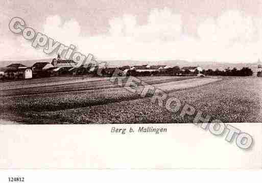 Ville de BERGSURMOSELLE, carte postale ancienne