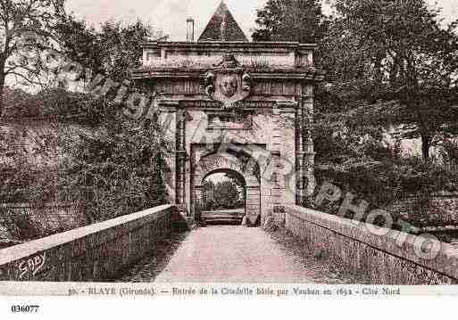 Ville de BLAYE, carte postale ancienne