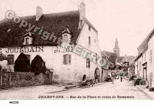 Ville de CHAMPVANS, carte postale ancienne