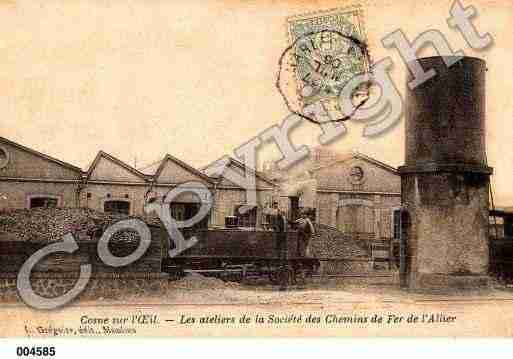 Ville de COSNED'ALLIER, carte postale ancienne