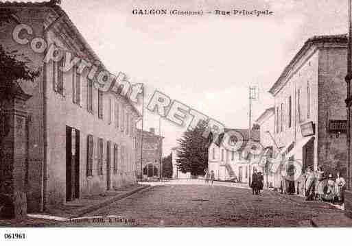 Ville de GALGON, carte postale ancienne