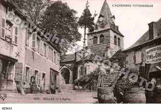 Ville de GELLES, carte postale ancienne