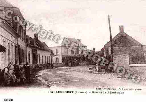 Ville de HALLENCOURT, carte postale ancienne