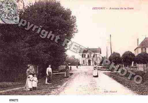 Ville de JEUGNY, carte postale ancienne