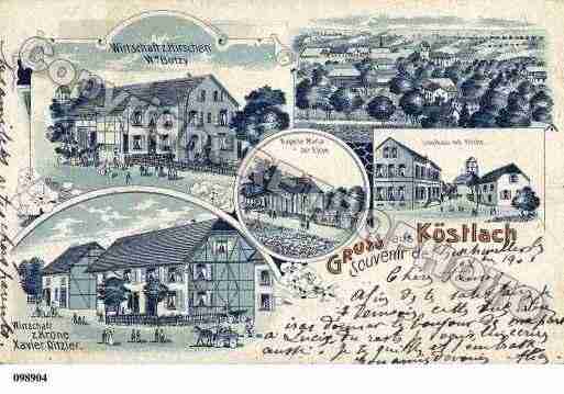 Ville de KOESTLACH, carte postale ancienne