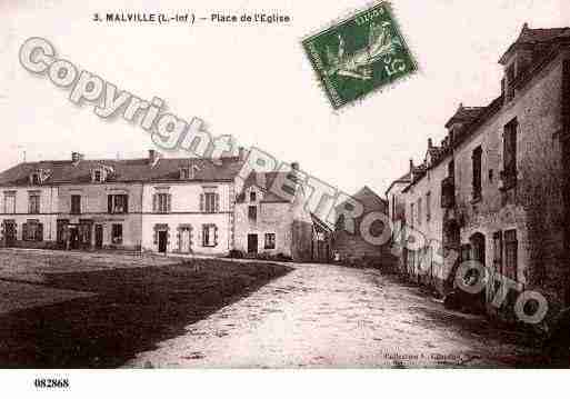 Ville de MALVILLE, carte postale ancienne