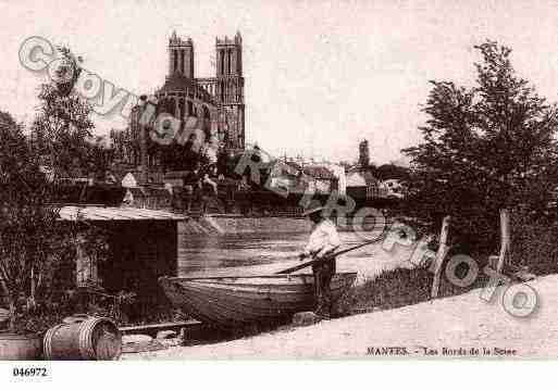 Ville de MANTES, carte postale ancienne