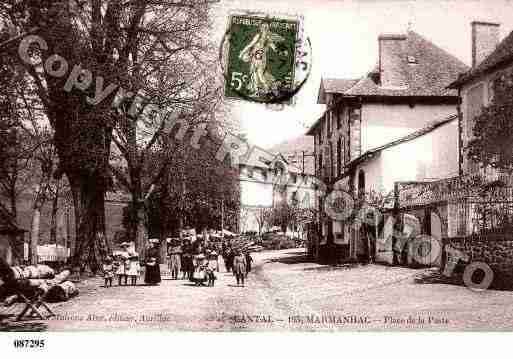 Ville de MARMANHAC, carte postale ancienne