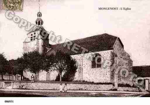 Ville de MONTGENOST, carte postale ancienne