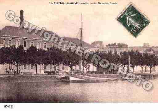 Ville de MORTAGNESURGIRONDE, carte postale ancienne