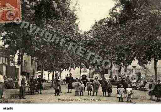 Ville de PUISSALICON, carte postale ancienne