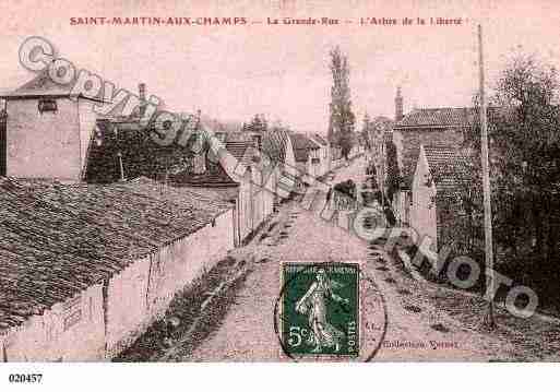 Ville de SAINTMARTINAUXCHAMPS, carte postale ancienne