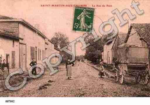 Ville de SAINTMARTINAUXCHAMPS, carte postale ancienne