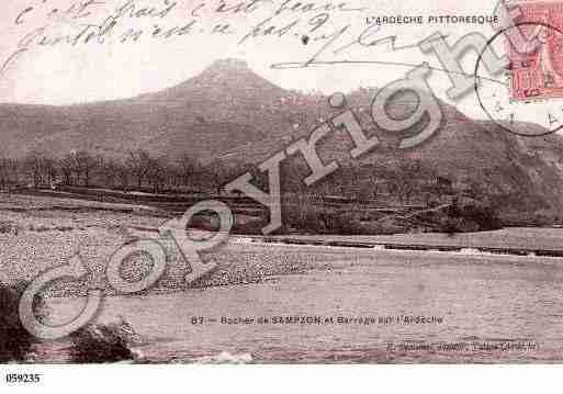 Ville de SAMPZON, carte postale ancienne