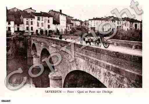 Ville de SAVERDUN, carte postale ancienne