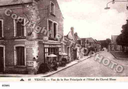 Ville de VEIGNE, carte postale ancienne