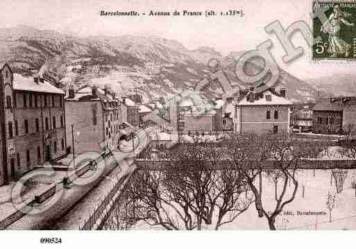 Ville de BARCELONNETTE, carte postale ancienne