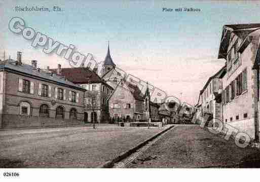 Ville de BISCHOFFSHEIM, carte postale ancienne