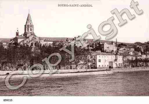 Ville de BOURGSAINTANDEOL, carte postale ancienne