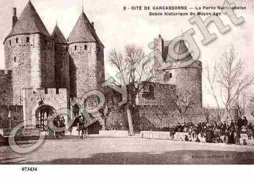 Ville de CARCASSONNE, carte postale ancienne