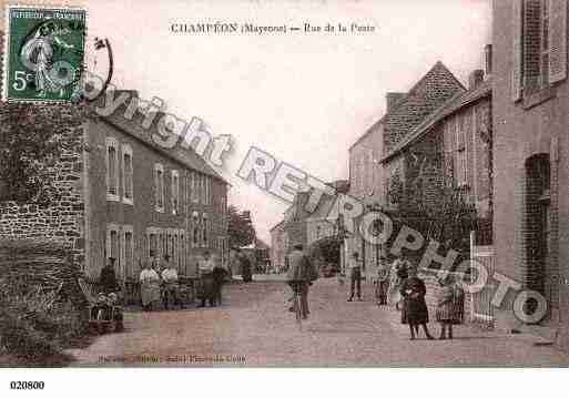 Ville de CHAMPEON, carte postale ancienne