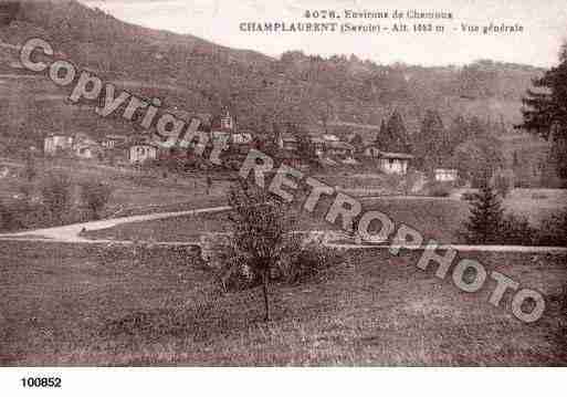 Ville de CHAMPLAURENT, carte postale ancienne