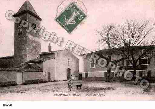 Ville de CRAPONNE, carte postale ancienne