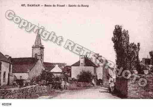 Ville de DAMGAN, carte postale ancienne