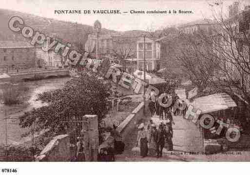 Ville de FONTAINEDEVAUCLUSE, carte postale ancienne