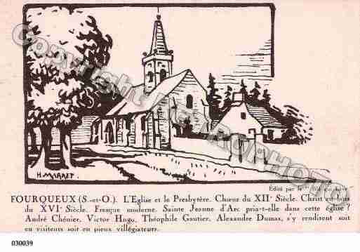Ville de FOURQUEUX, carte postale ancienne