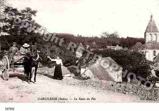 Ville de GARGILESSEDAMPIERRE, carte postale ancienne