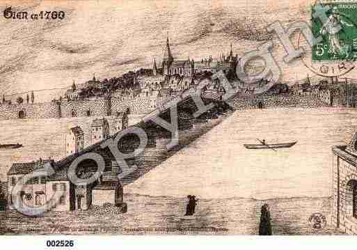 Ville de GIEN, carte postale ancienne