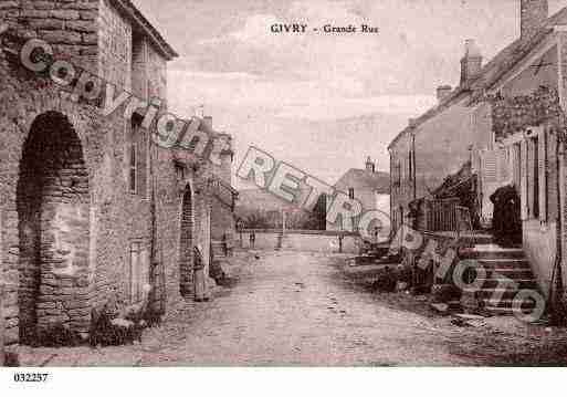 Ville de GIVRY, carte postale ancienne