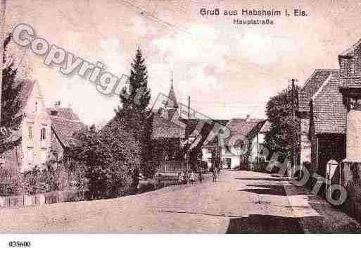 Ville de HABSHEIM, carte postale ancienne