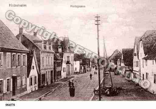 Ville de HABSHEIM, carte postale ancienne