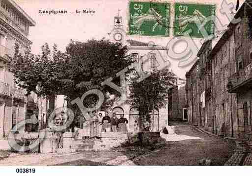 Ville de LESPIGNAN, carte postale ancienne