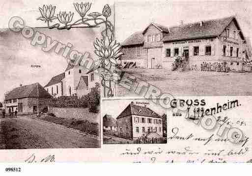 Ville de LITTENHEIM, carte postale ancienne