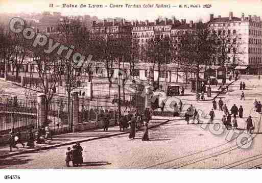 Ville de LYON, carte postale ancienne