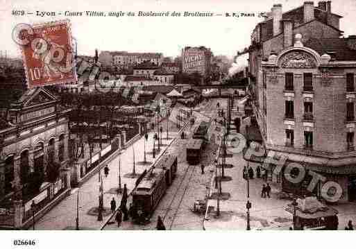 Ville de LYON, carte postale ancienne