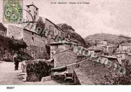 Ville de MALLEVAL, carte postale ancienne