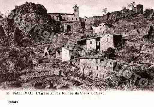 Ville de MALLEVAL, carte postale ancienne