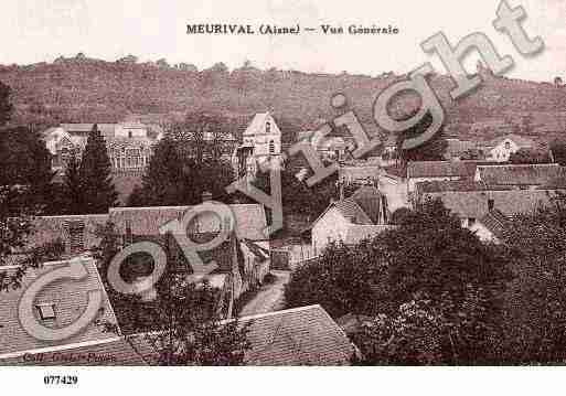 Ville de MEURIVAL, carte postale ancienne