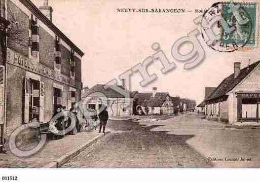 Ville de NEUVYSURBARANGEON, carte postale ancienne