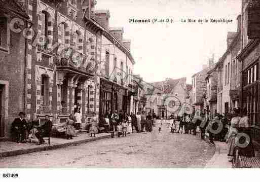 Ville de PIONSAT, carte postale ancienne