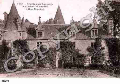 Ville de PLESTINLESGREVES, carte postale ancienne