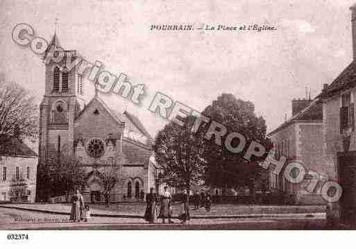Ville de POURRAIN, carte postale ancienne