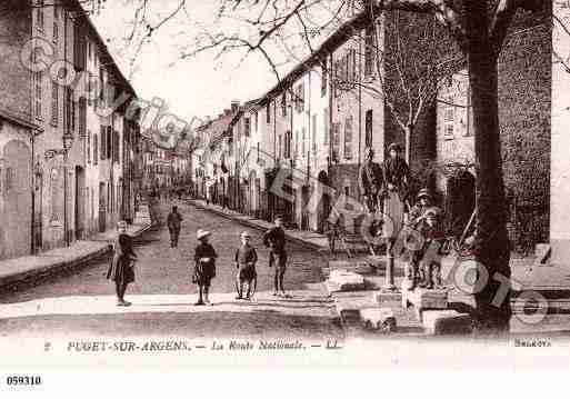 Ville de PUGETSURARGENS, carte postale ancienne